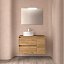 Mueble de baño Noja suspendido 2 cajones con 1 puerta sobre encimera 85 cm roble africa de Salgar